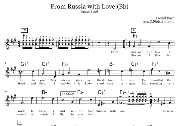 From Russia With Love (arr. Christoph Fleischmann)