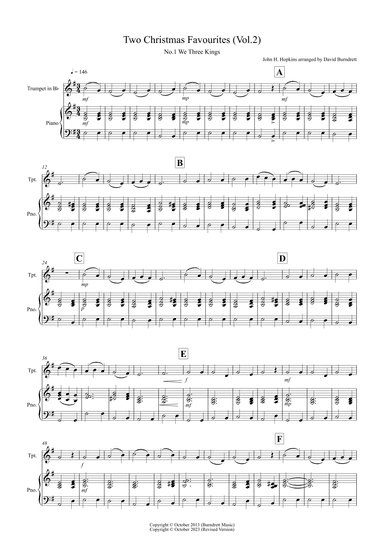 2 Christmas Favourites for Trumpet and Piano (volume two) (arr. David Burndrett)