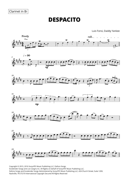 Despacito (arr. Cadenza Editions)