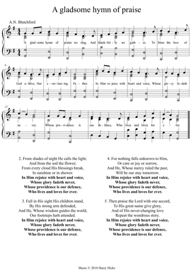 A gladsome hymn of praise