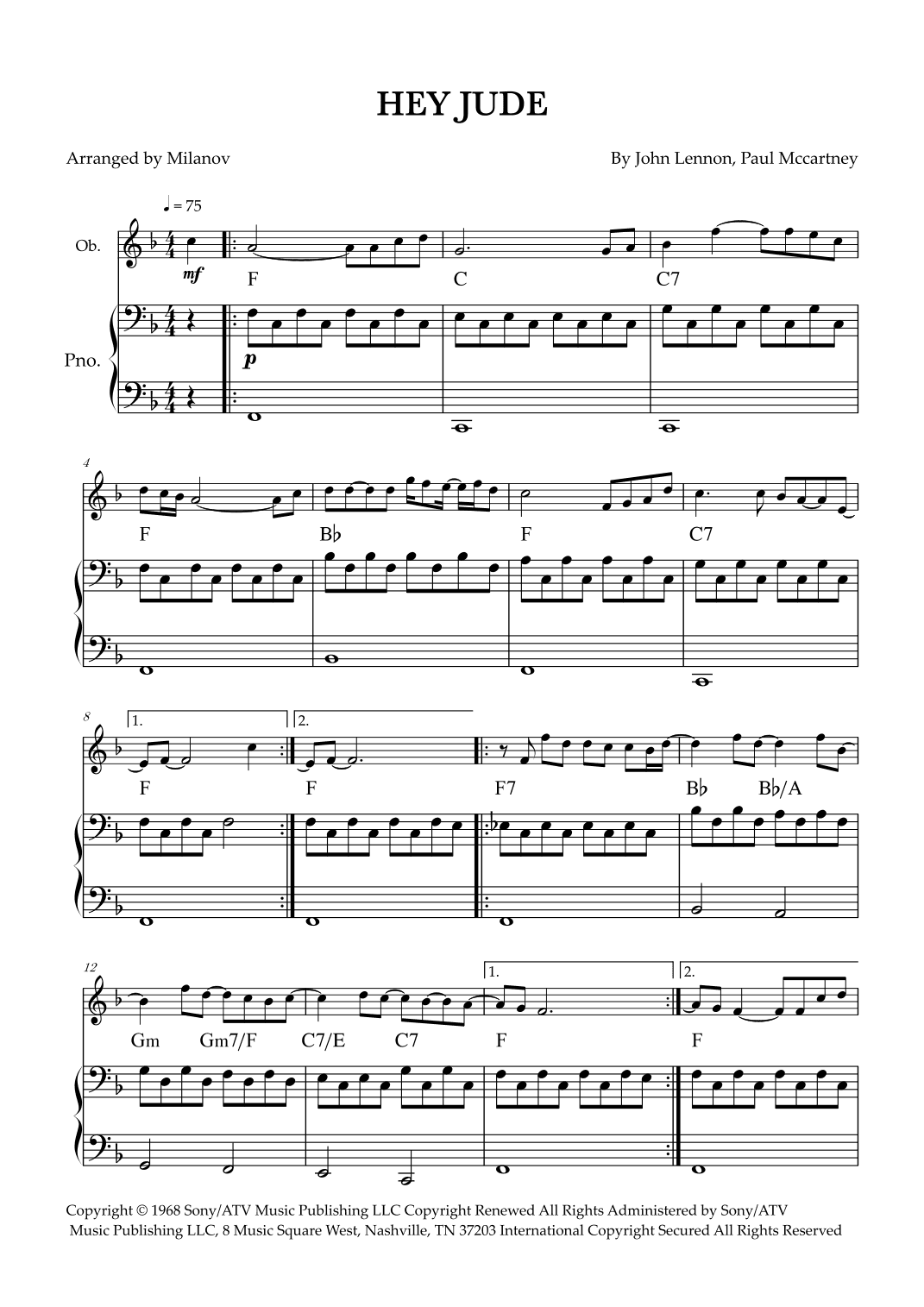 Hey Jude (arr. Milanov)