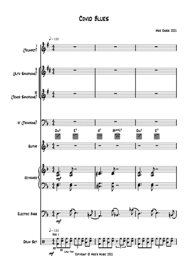 Covid Blues - for jazz octet.