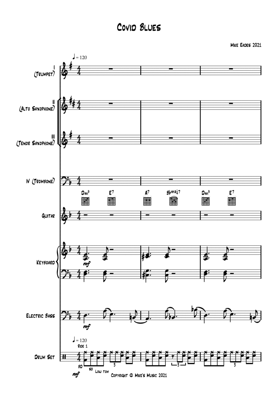 Covid Blues - for jazz octet.