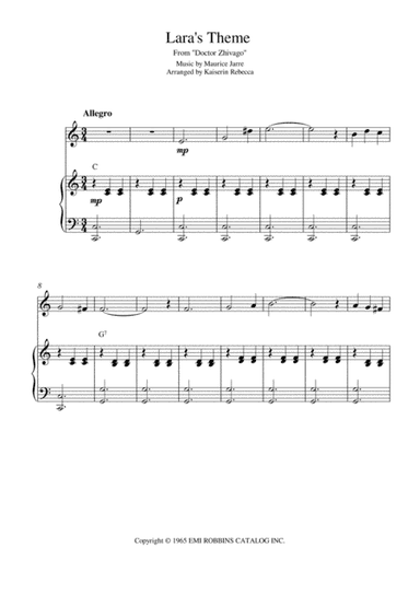 Lara's Theme From Doctor Zhivago (arr. Kaiserin Rebecca)