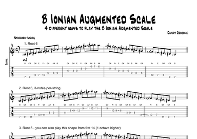 B Ionian Augmented Scale (4 Ways to Play)