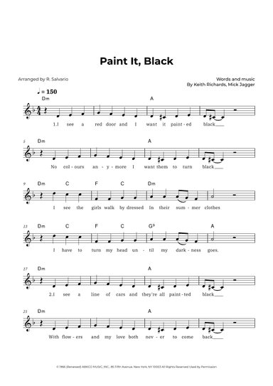 Paint It, Black (arr. R. Salvario)