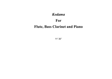 Kodama - Score Only