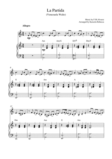 La Partida (Venezuela Waltz) (arr. Kaiserin Rebecca)