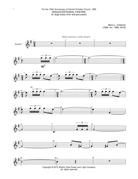 Sesquicentennial Cornets 1