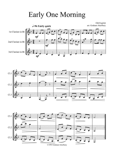 Early One Morning (arr. Graham Atterbury)