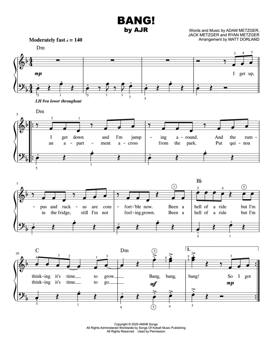 Bang! (arr. Matt Dorland)