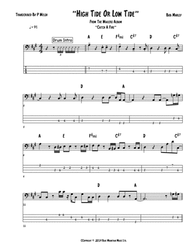 High Tide Or Low Tide (arr. Accubass)