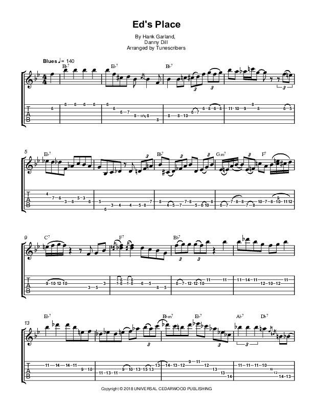 Ed's Place (arr. Tunescribers)