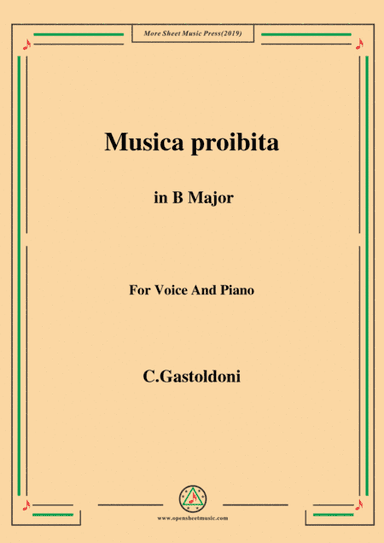 Gastoldoni-Musica proibita in B Major (arr. MSM)