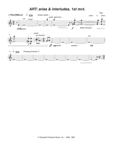 ART: arias & interludes ... Commedia dell'arte for String Quartet (1996, rev. 1997) violin 2 part