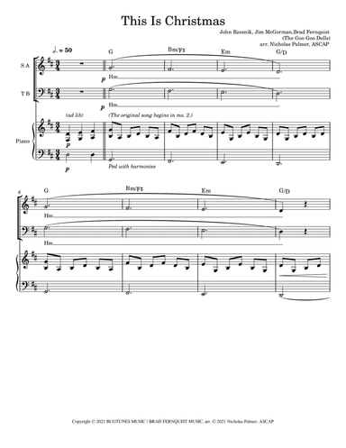 This Is Christmas (arr. Nicholas Palmer)