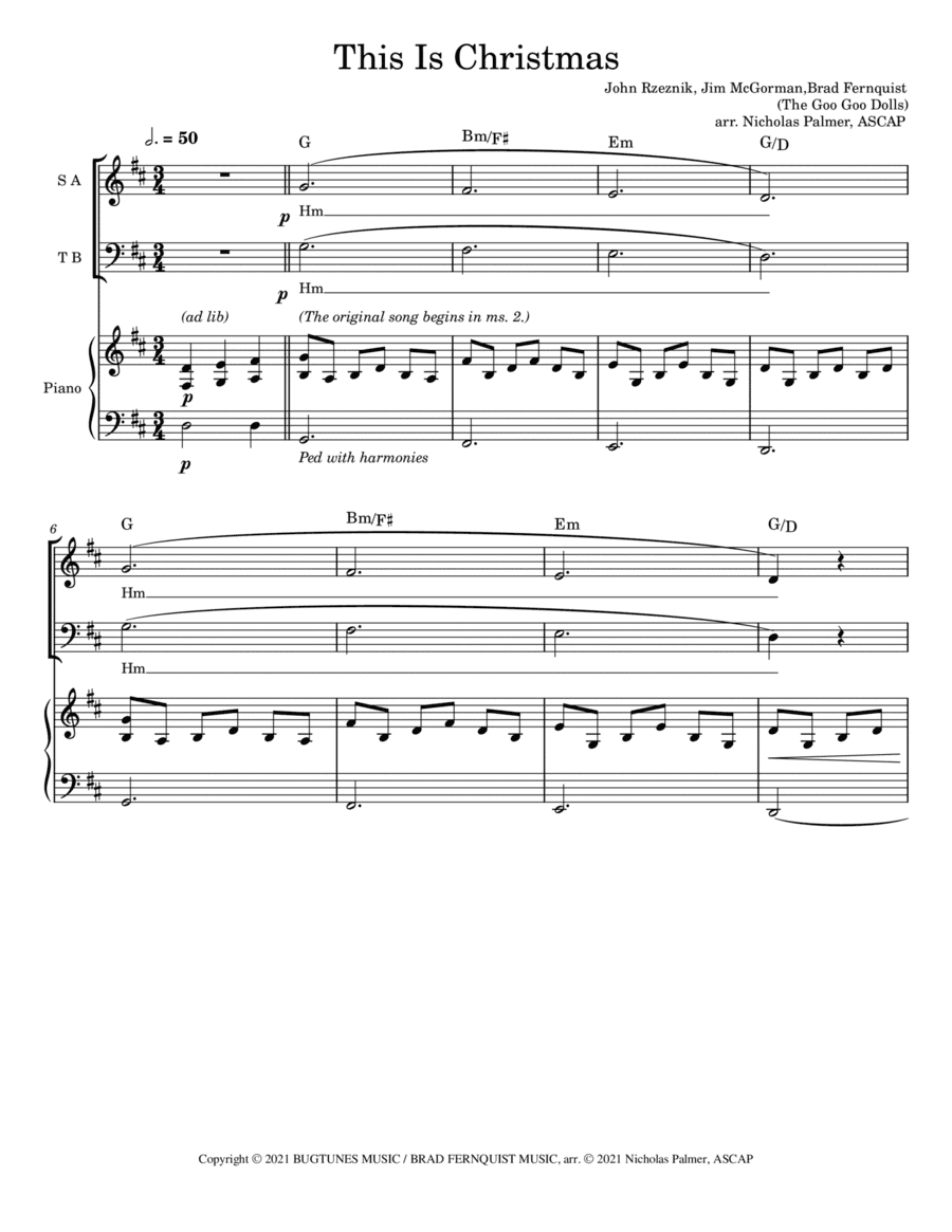 This Is Christmas (arr. Nicholas Palmer)