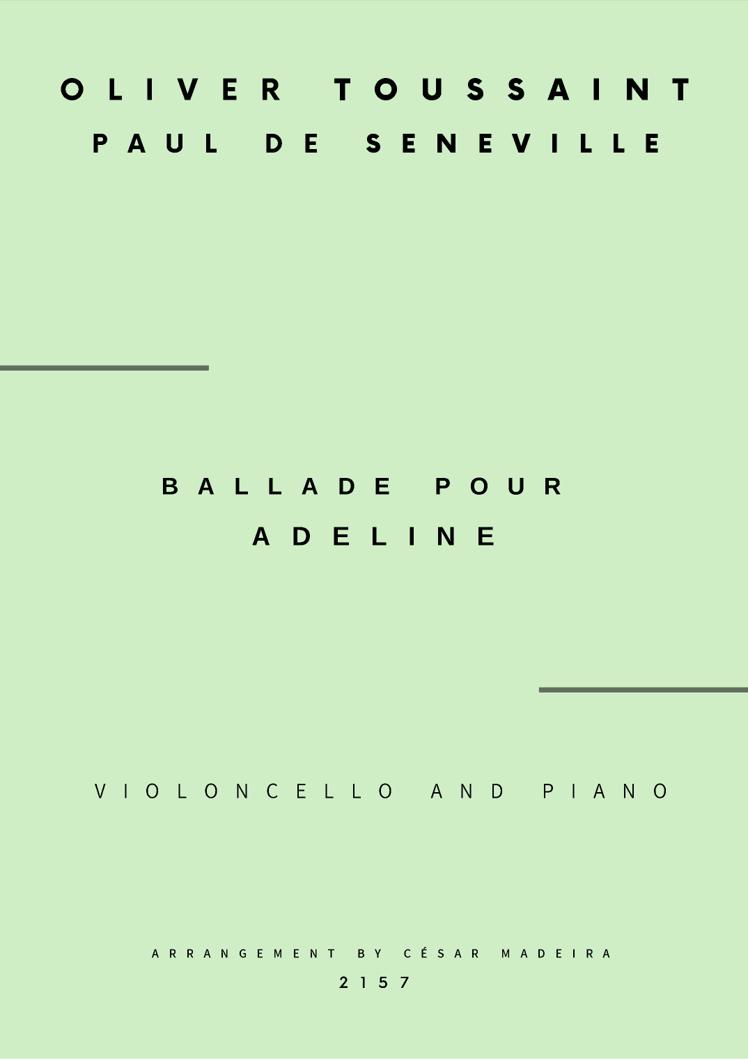 Ballade Pour Adeline (arr. César Madeira)