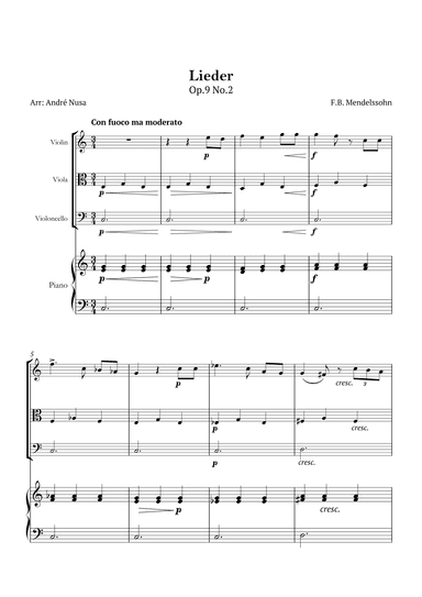 Lieder Op.9 No.2 (arr. André Nusa)