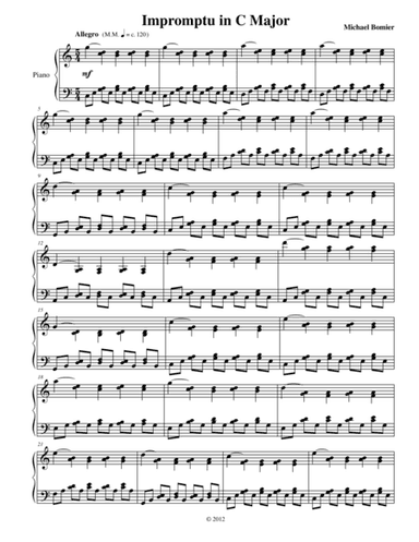 Impromptu in C Major from Nine Character Pieces