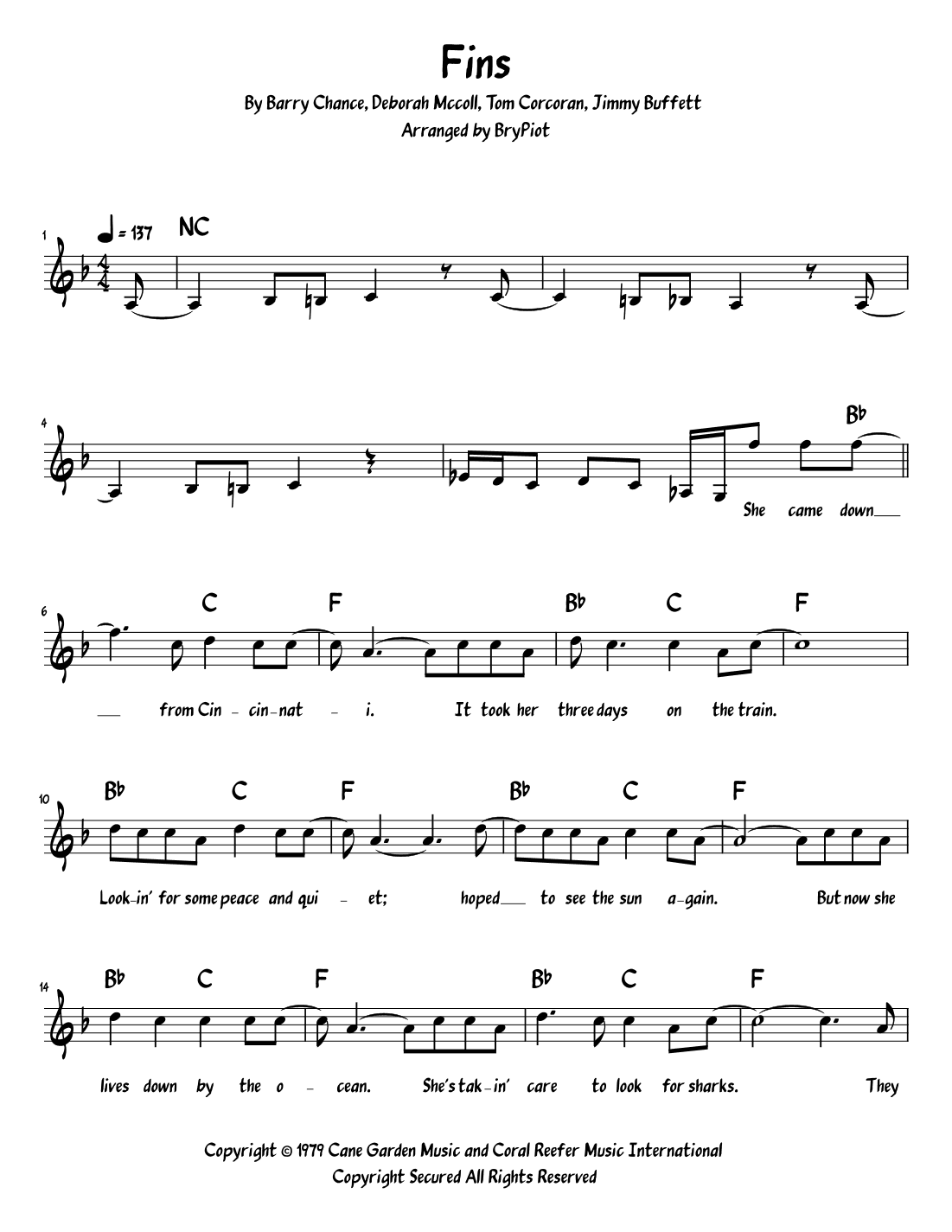 Fins (arr. BryPiot)