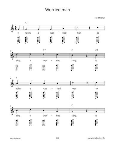 Worried man (arr. songbooks.info)