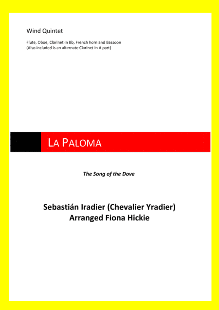 La Paloma: Wind Quintet (arr. Fiona Hickie)