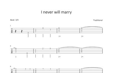 I never will marry (arr. Bettina Schipp)
