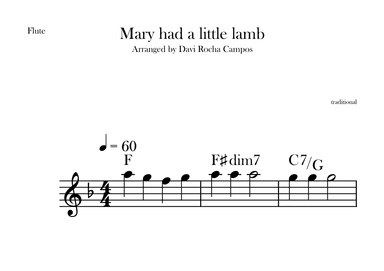 Mary had a little lamb (arr. Davi Rocha Campos)