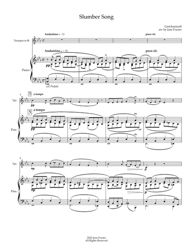 Slumber Song (arr. Jane Frasier)