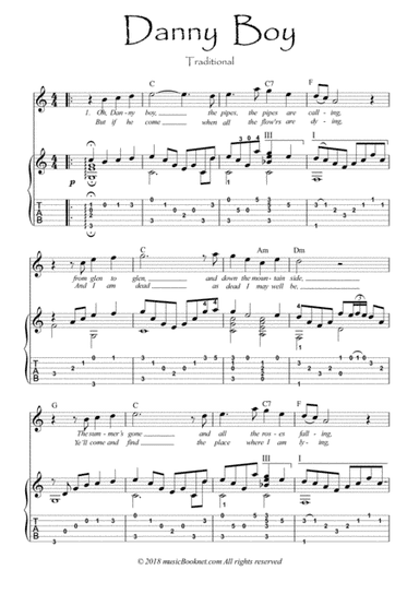 Danny Boy violin guitar duet (arr. PianoSheetNow)