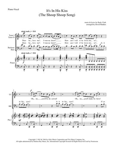 The Shoop Shoop Song (it's In His Kiss) (arr. David Maddux)