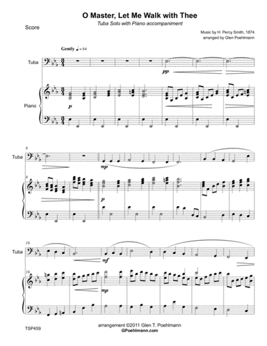 O MASTER LET ME WALK WITH THEE - TUBA SOLO with Piano Accompaniment (arr. Glen Poehlmann)