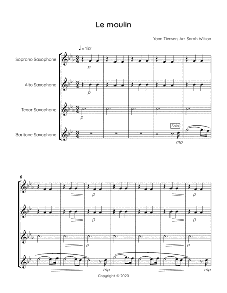 Le Moulin (arr. Sarah Wilson)