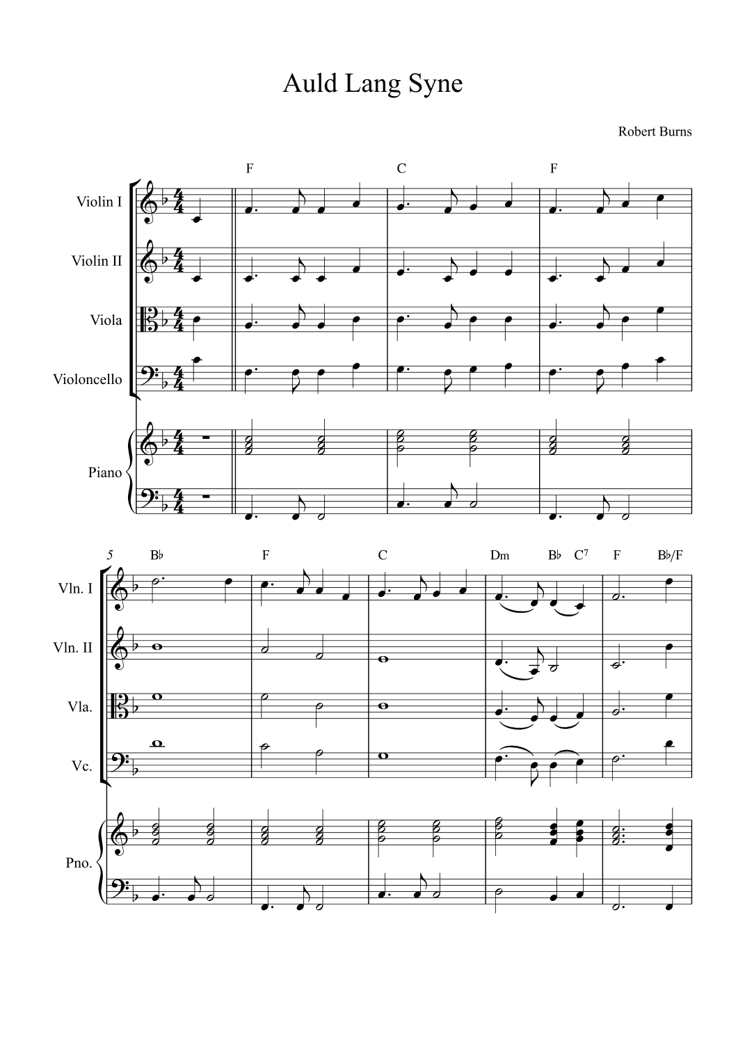 Auld Lang Syne (arr. Alex Nunes Rodrigues)