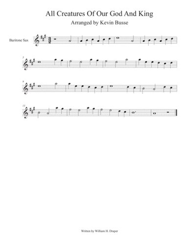All Creatures Of Our God And King - Bari Sax (arr. Kevin Busse)