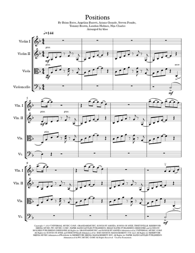 Positions (arr. kloo)