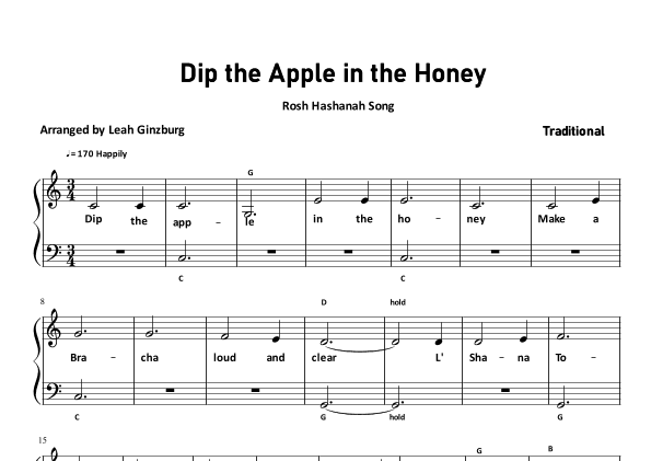 Dip the Apple in the Honey (arr. Leah Ginzburg)