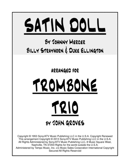 Satin Doll (arr. John Groves)