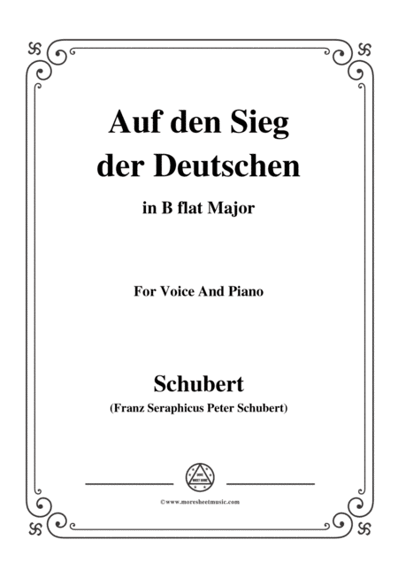 Schubert-Auf den Sieg der Deutschen,in B flat Major,for Voice,2 Violins&Cello (arr. MSM)