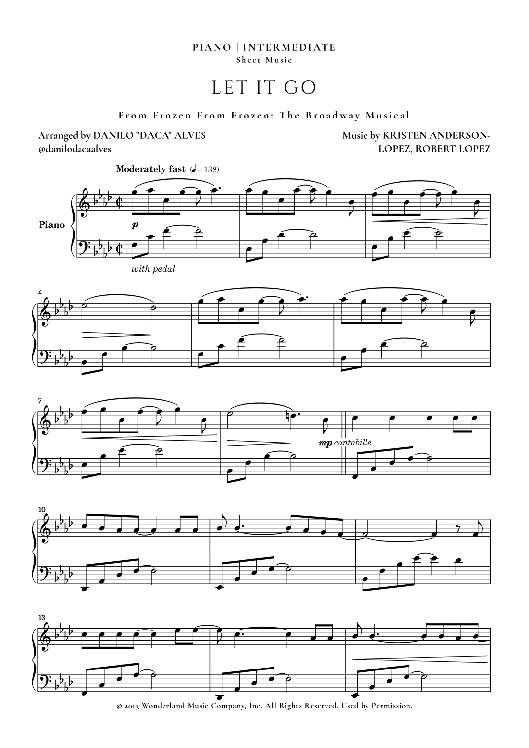 Let It Go (arr. Danilo "Daca" Alves)