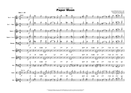 It's Only A Paper Moon (arr. Daryl McKenzie)