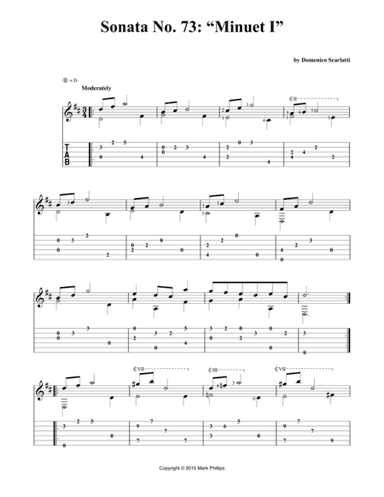 Sonata No. 73: “Minuet I” (arr. Mark Phillips)