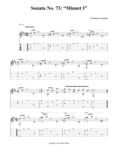 Sonata No. 73: “Minuet I” (arr. Mark Phillips)
