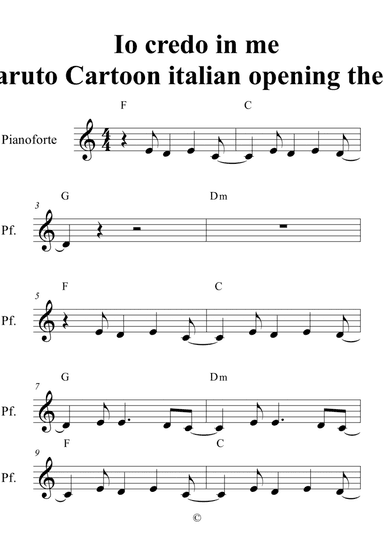 Naruto Opening Theme (arr. Francesco Monica)