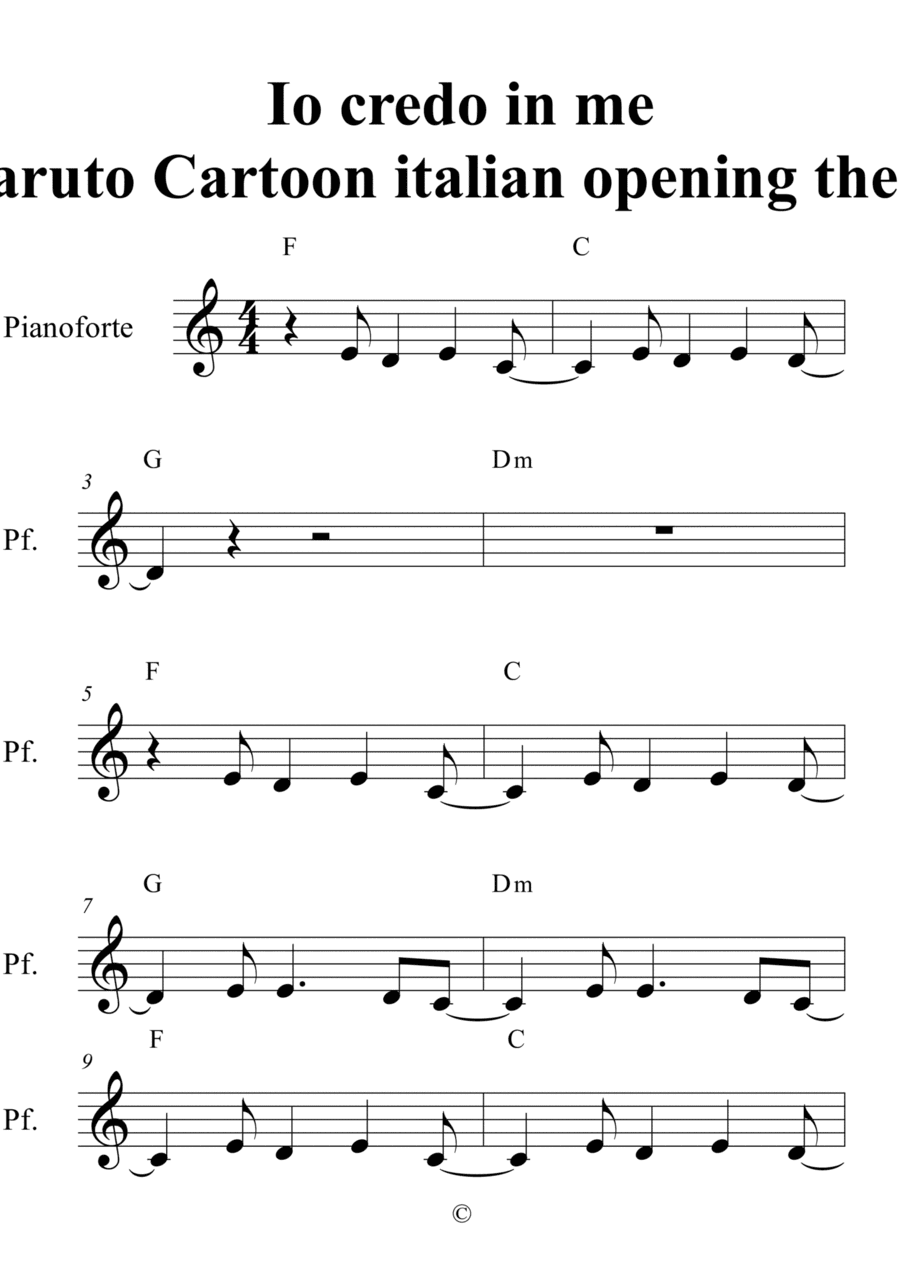 Naruto Opening Theme (arr. Francesco Monica)