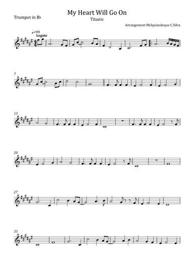My Heart Will Go On (love Theme From 'titanic') (arr. Melquisedeque C.Silva)