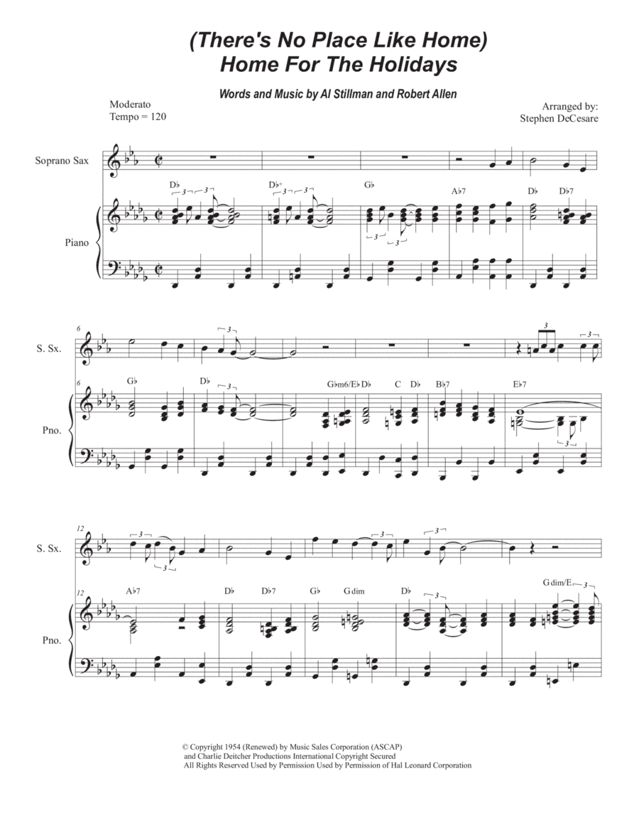 (there's No Place Like) Home For The Holidays (arr. Stephen DeCesare)
