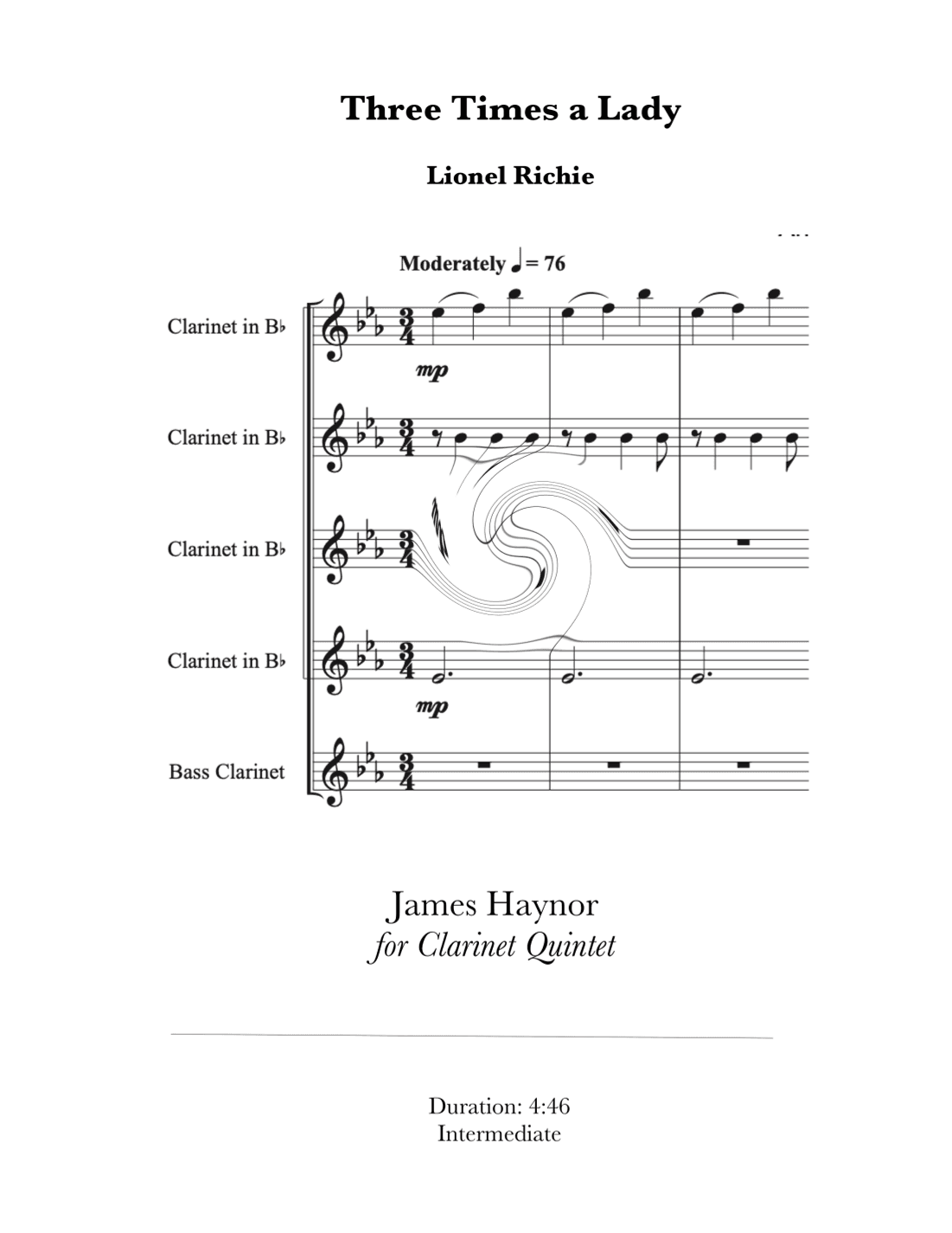 Three Times A Lady (arr. James Haynor)