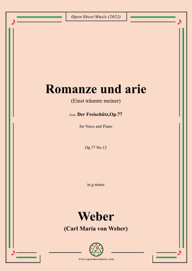 Weber-Romanze und arie(Einst träumte meiner) (arr. OSM Press)